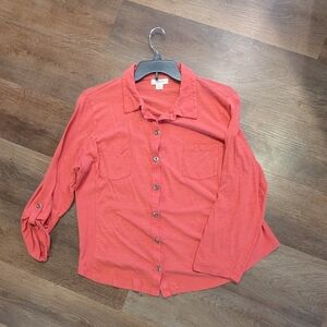 Soft knit beautiful rust color shirt very stretchy and comfy